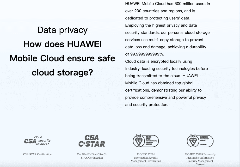huawei data privacy cloud
