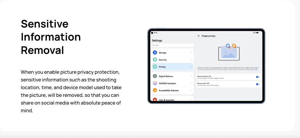 huawei data privacy data removal