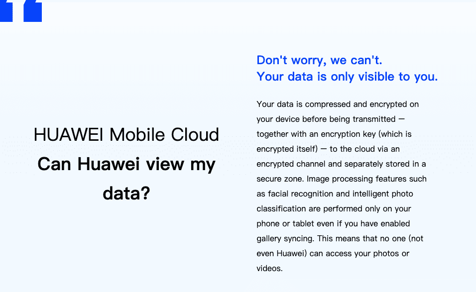 huawei data privacy data views