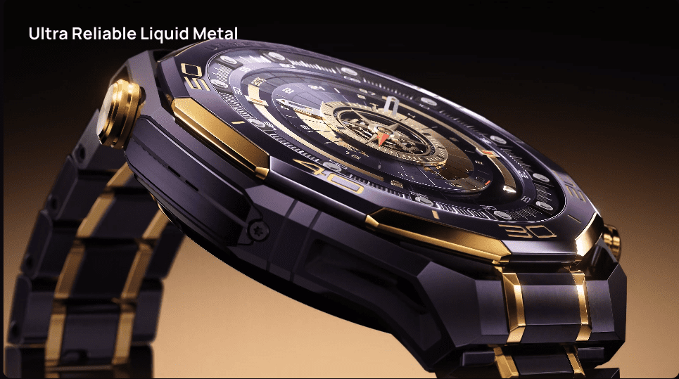 Huawei watch ultimate design gold -liquid metal