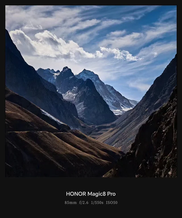Sky& mountains Shadwo by Honor magic 8 pro