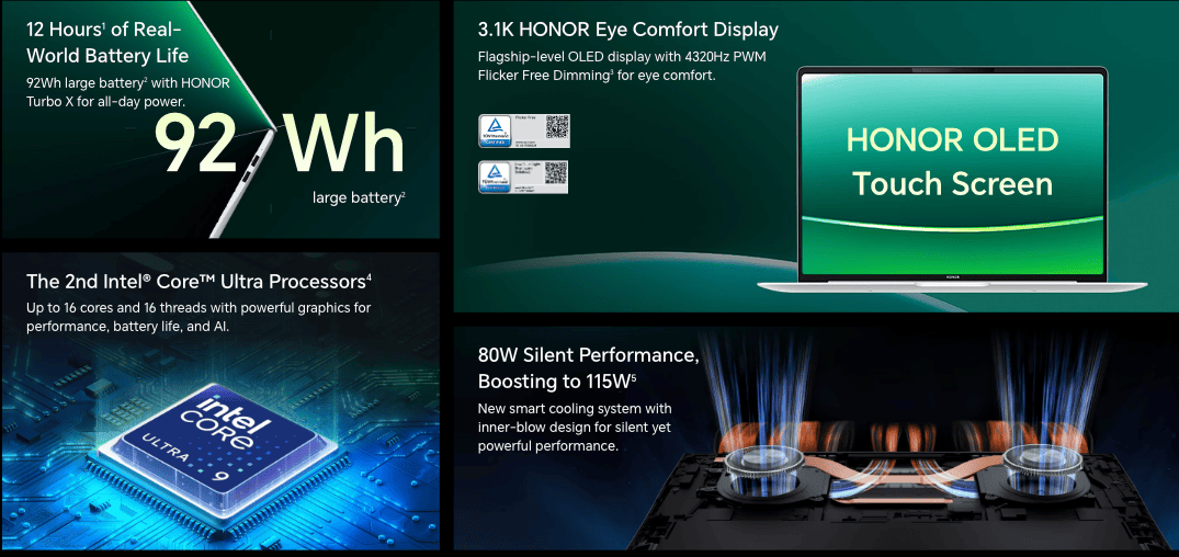 honor magicbook pro 14 highlights