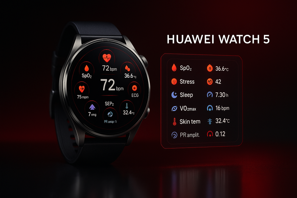Huawei Watch 5: نقلة نوعية في الصحة الذكية بمستشعر X-TAP وتصميم مستقبلي