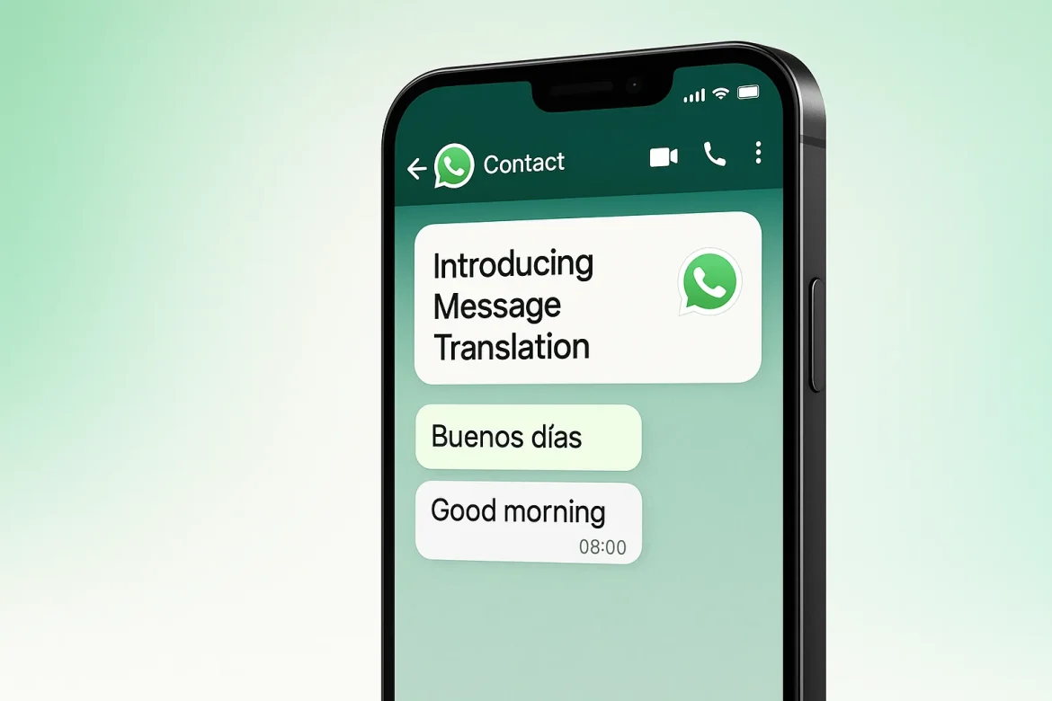 WhatsApp message translation feature